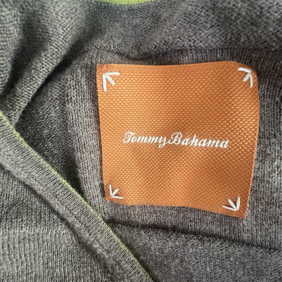 Tommy Bahama Sample Tag Dark Gray Brown Pullover Sweater Sz Large‎ Long Sleeve - Picture 5 of 13